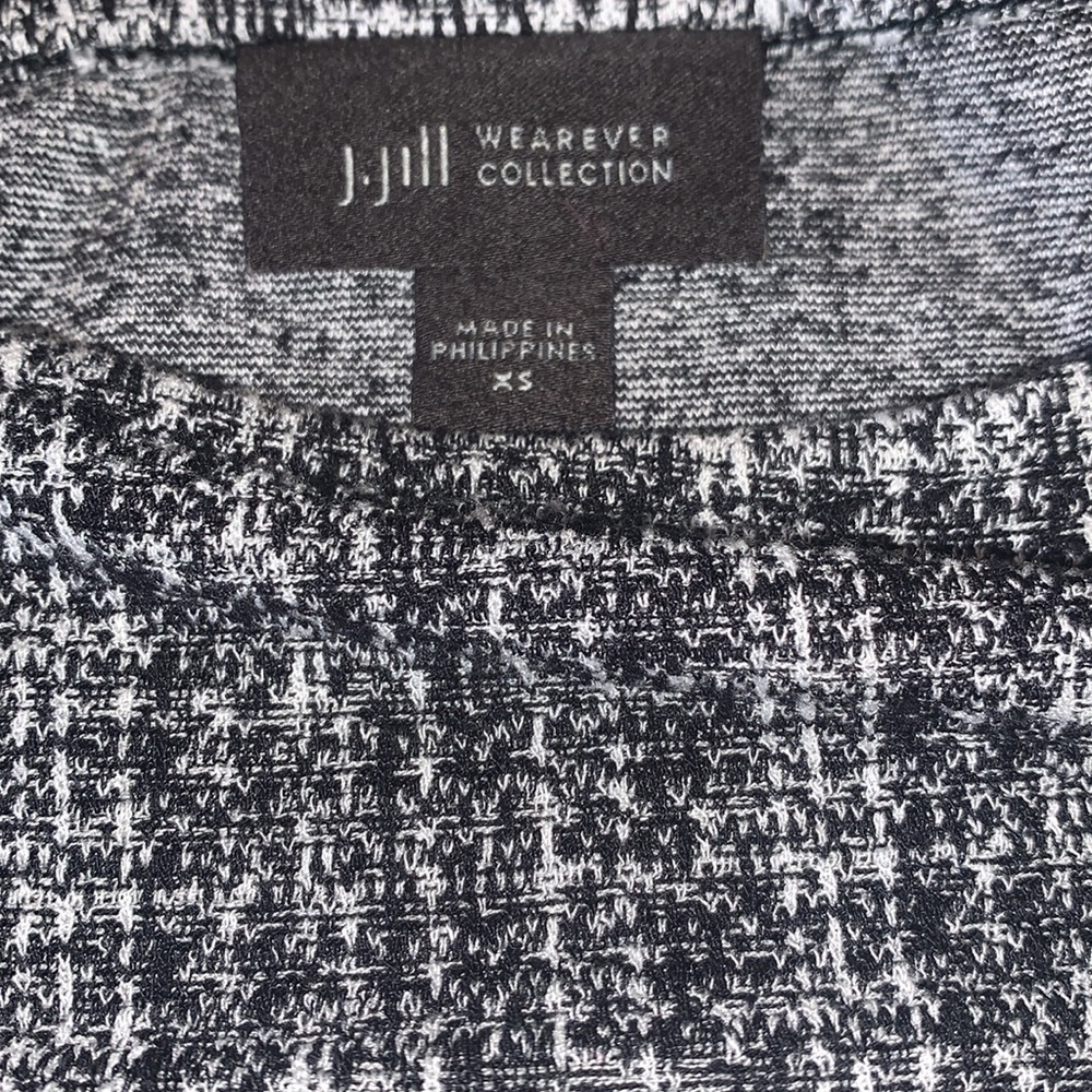 J. Jill Wherever Black/Cream Tweed Pattern Lightweight Rayon Dress Size … - Picture 10 of 11